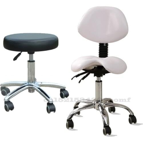 Simplicity PU Leather Beauty Chairs Medical Chair Technician Dentistry Chairs Silent Caster Rotating Lift Nail Art Saddle Stool