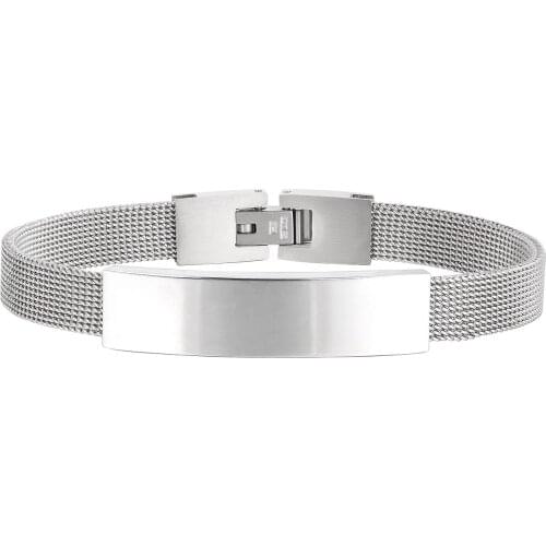 Punk Stainless Steel Mesh Chain Mens Bracelets Bangles Minimalist Black Male Hand Chain Hip Hop Jewelry Accessories Wholesale