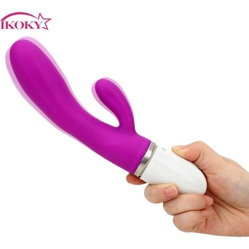 IKOKY AV Stick 10 Speed Dual Vibration G-spot Vibrator G-spot Massage Waterproof Clitoris Stimulate Sex Toys for Woman