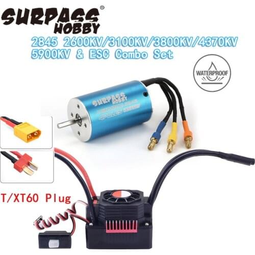 Waterproof KK 2845 2600KV 3100KV 3800KV 4370KV 5900KV Brushless Motor 45A 60A ESC for XLH Wltoys Remo Hobby HSP 1/12 RC Car Boat