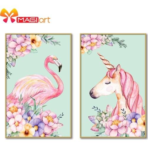 Cross stitch kits Embroidery needlework sets 11CT water soluble canvas patterns 14CT Abstract Style pink party-NCMA065