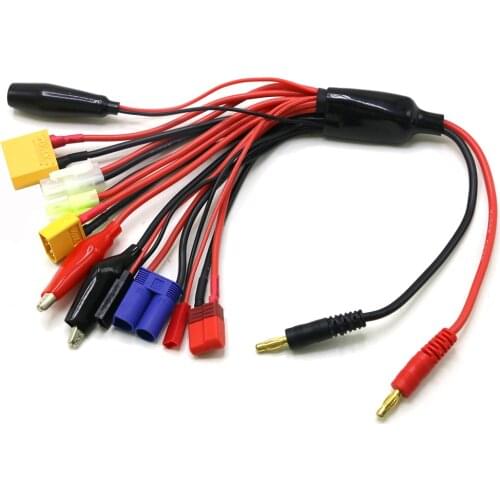 1pcs 8 In 1/10 In 1 Charging Adapter 4.0MM Banana Connector to DEANS XT60 XT90 EC5 JST Connect For Imax B6 B6AC Lipo Battery