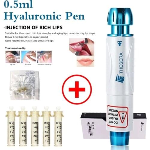 0.5ml Mesotherapy Gun meso thesera pen Non Invasive Wrinkle Removal Atomizer Nebulizer lip dermal filler injector hyaluronic pen