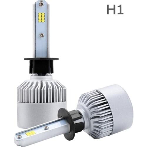1 Set H1 S2 LED Headlight Super Slim Conversion Kit 72W 8000LM CSP Y19 LED Chips All-in-one Built-in Fan Driving Fog Lamps Bulbs