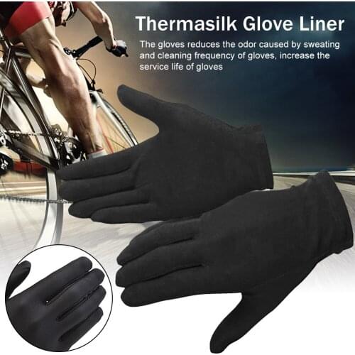 1 Pair Glove Liner Black Liner Inner Thin Gloves Bike Motorcycle Soft Sport Gloves Driving Cycling Gloves Quick Drying Classy