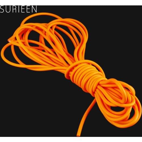 10M Hunting Strong Slingshot Natural Latex Tube Catapult Sling Shot Rubber Band Sport Orange Elastic Bungee Tubes 2mmx5.5mm