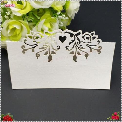 100pcs Laser Cut Party Name Place Cards Seating Decoration Wedding Table Name Place Cards Wedding Supplies 5ZSH875