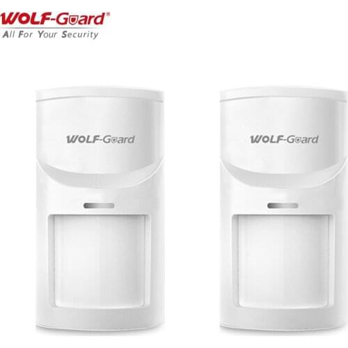 2 x Wolf-Guard Intelligent Wireless Pet-immune PIR Sensor Motion Detector for GSM Wifi Home Security Alarm Burglar System 433MHz