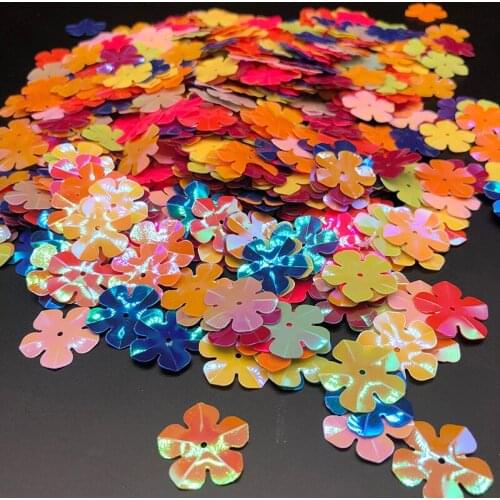 20g/Lot 19mm Flower PVC Loose Sequins Paillettes For Sewing Craft Shoes Hat Kids DIY Accessories Decoration