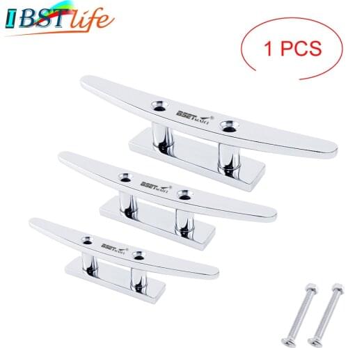 Stainless Steel 316 Low Flat Cleat Boat Cleats Deck Rope Cleat Mooring Dock Cleat Marine Hardware Yacht Accessories Lock bolt