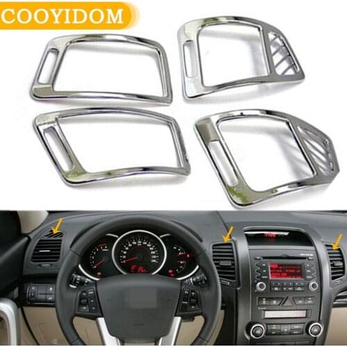 4PCS A/C Air Vent Outlet Air-conditioning Installation Cover Air conditioning vent outlet trim For Kia Sorento 2009 2010-2012