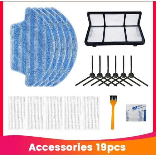 Household cleaning accessory Side Brush Strainer Filter Mop Cloth Tape Replacement for iLife V55 Pro Robotic Vacuum Cleaner Part
