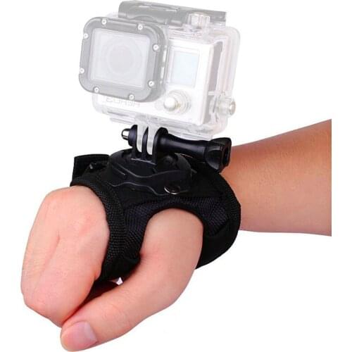 For GoPro Hero 4 3+ 3 2 Camera Fist Adapter Band Case for Go Pro Accessories 360 Degrees Wrist Band Arm Strap Belt Tripod Mount