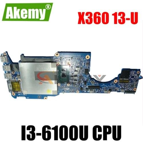 For HP Pavilion X360 13-u Laptop Motherboard 15256-1 448.07M06.0011 With SR3EU i3-6100u 2.30GHz CPU DDR4 MainBoard 100% Tested