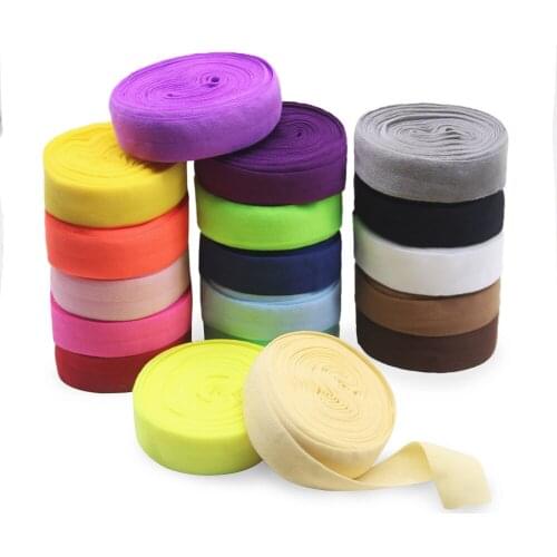 5yds 3/4" (20mm) Elastic Band Multicolor Fold Over Spandex Elastic Ribbon For Sewing Lace Trim Waist Band Garment Accessory