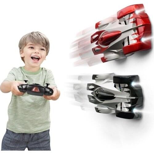 Electricity Cars Remote Control Wall Climbing RC Car LED Lights 360 Degree Rotating Stunt Toys Antigravity Machine Race 9920L