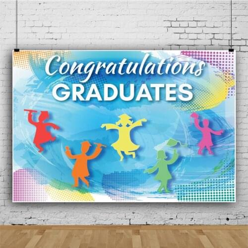 Color Joyful Graduation Carnival Portrait Photography Backdrop Decor Party Photo Background Studio Photocall Props