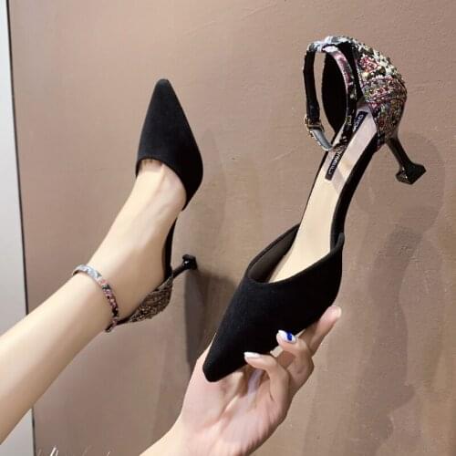 Sell Well Pointed Pumps New Women High Heel Frosted Leather Wild Simple Design Office High-quality Leather Womens Shoes W37-47