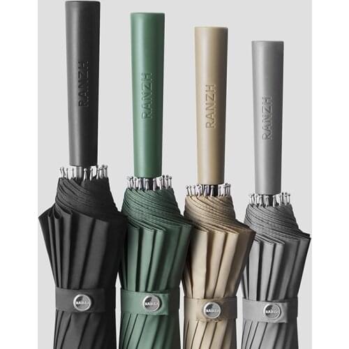 Cool Folding Umbrella Hook Windproof Handle Luxury Large Windproof Umbrella Rain Sun Shade Guarda Chuva Outdoor Product BJ50YS