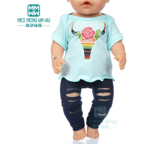 Doll clothes for 43cm baby toy new born doll accessories fashion home wear, ball wear
