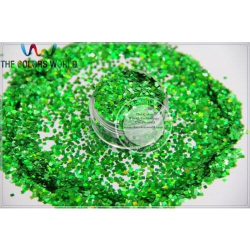 LM-6 Size 2 mm laser holographic Green color Glitter paillette Square shape spangles for Nail Art DIY supplies1pack=50g