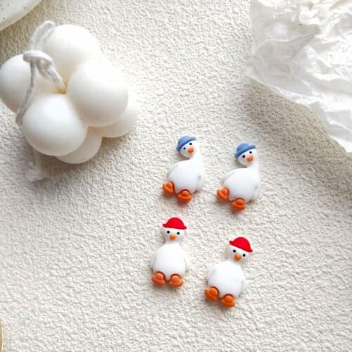 Swing Head Duck Cute Earrings Sutd Cartoon Anime Accessories Wholesale Lovely Trend Birthday Gifts 2021 New Resin Jewelry