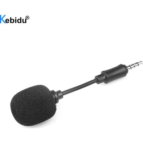 Kebidu 3.5mm Jack Mini Microphone Omni-Directional Portable Small Mic for Sound Card Recorder Cellphone Smartphone Android Phone