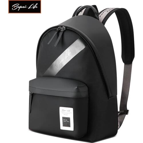 BOPAI LIFE Backpack Boys Casual School Bag Teenager USB Cable Back Packs Men Bookbag Fashion Trend College Student Schoolbag