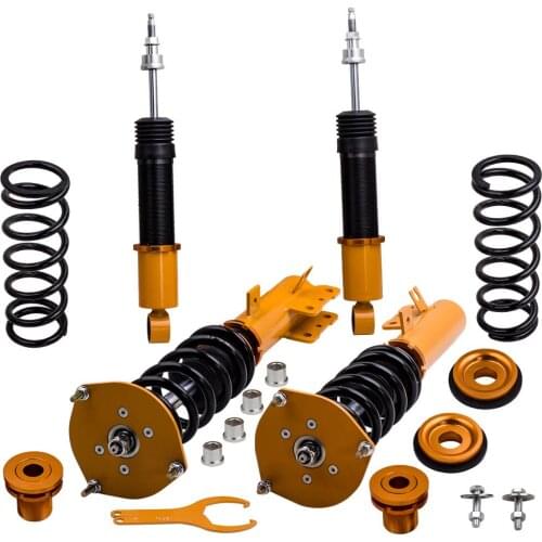 CoilOvers Kits For Volvo S70 98-00 Adj. Damper Suapension Shock Absorber Struts Front Rear Camber Plate