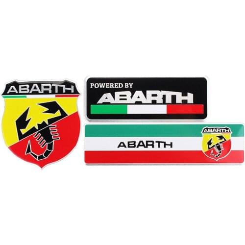 1 piece Exterior Sticker For Abarth Fiat 500 500c 500l Punto Stilo Panda Bravo 124 595 695 131 204 1000 Spider Aluminum Alloy In