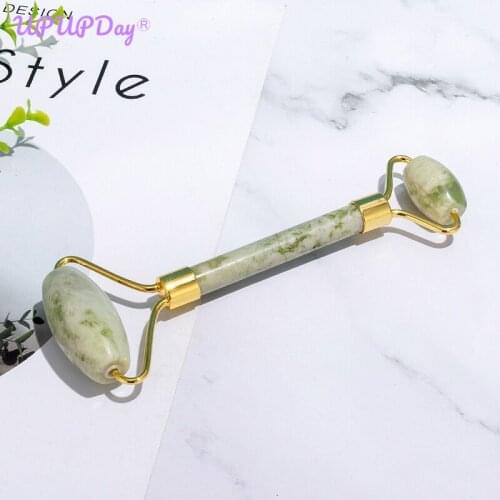 Natural Jade Stone Roller Facial Massager Face Skin Massage Tool JiaCui Face Roller Eye Neck Cheek Massage Wrinkle Firming Lift