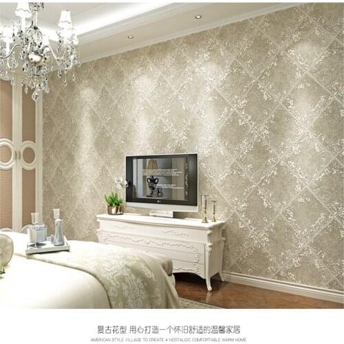 Beibehang New high-end American retro green non-woven wallpaper Living room ws wall domestic bedroom wallpaper papel de parede