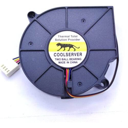 New 75mm Computer CPU Blower BB7515BU For COOLSERVER DC12V 0.80A 4Lines Server Cooling Fan FD7015H12D