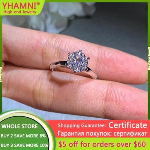 1.5 Carat Engagement Wedding Ring With Silver Certificate Women Anniversary Gift Silver 925 Jewelry No Fade Allergy Free