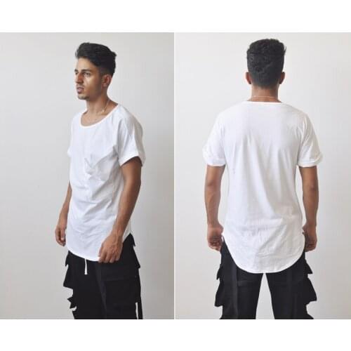 2020 Original Street Fashion Dark Big Huge Pocket / Stitching Loose Round Scoop Neck Short-Sleeved Oval T-shirt