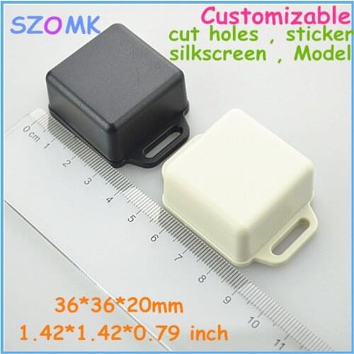 Abs plastic enclosure plastic project box (50 pcs) 36*36*20mm distrubition enclosure electronic project box for Diy housing