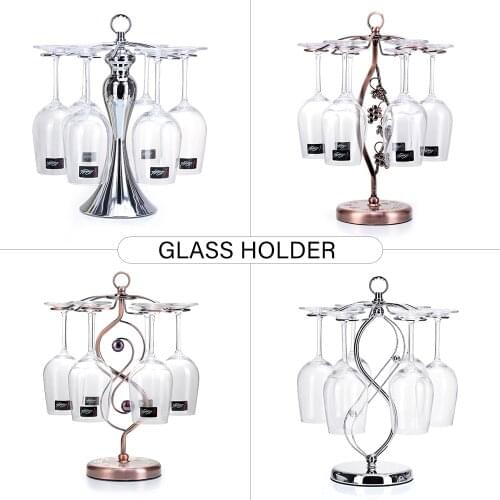 Wine Glass Holder Tabletop Stemware Storage Rack Air Drying System Kitchen Bar Storage Rack Desktop Goblet Storage Rack Metal Gl