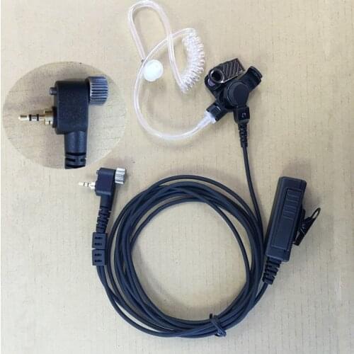 Clear Air Tube Long Big PTT headphone with screw for Motorola MTP850 MTH600,MTH650,MTH800,MTS850 etc walkie talkie