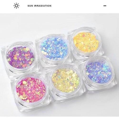 2g/box New Gradient Loose Sequins Flash Powder Nail Art Confetti Glitter Sequin