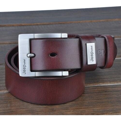 Genuine Leather For Mens High Quality Buckle Jeans Cowskin Casual Belts Business Cowboy Waistband Male Fashion Designer 2021New