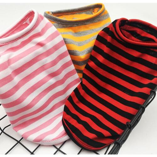 Cute pet dog clothes summer cotton puppy cat shirt T-shirt cat vest clothing