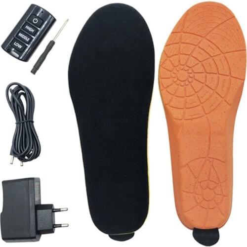 3.7V 1900mAh Rechargeable heating insole heating intelligent wireless remote control foot warmer Winter Warm shoes insoles