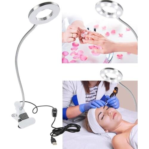 USB Makeup Tattoo LED Lamp Beauty Table Lamp with Clamp for Microblading Eyebrow/Eyeliner Adjustable Tattoo Machine Light Tatoo