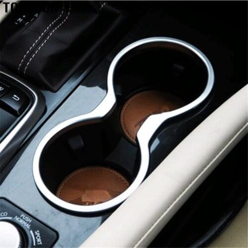 TOMEFON Car Styling ABS Chrome Stick Gear Shift Level Base Pedestal Water Cup Holder Cap Sticker Mask Trim For Lexus RX 2016