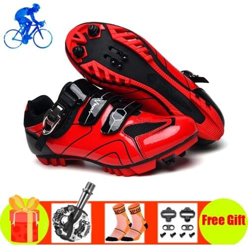 Cycling shoes men women mountain bike SPD Pedals mtb shoes self-locking breathable professional bike sneaker Wear-resistant