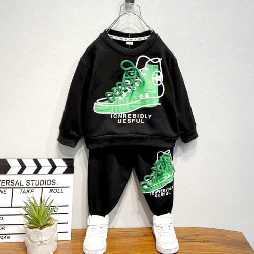 2021 Spring Autumn Baby Casual Tracksuit Children Boy Girl Cotton T-Shirts + Pants 2Pcs/Sets Kids Leisure Sport Suit 2-7T