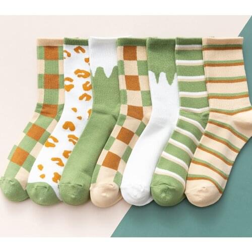 Striped socks streetwear woman calcetines harajuku women skarpetki kobieta skarpety mujer cute meias meia calcetas chaussette