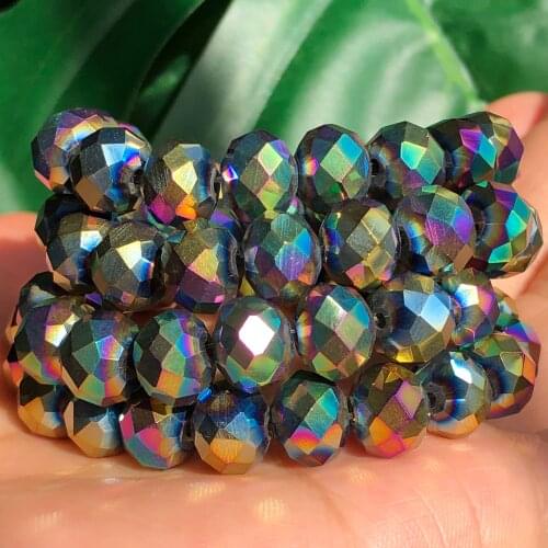 High Quality Shining Multicolor Austria Rondelle Crystal Glass Bead Faceted Loose Spacer Beads For Jewelry Making Diy Bracelets