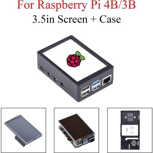 3.5 inch Touch Screen 480*320 Display Touchscreen + ABS Case Protective Enclosure For Raspberry Pi 4 Model B / 3B+ /3B