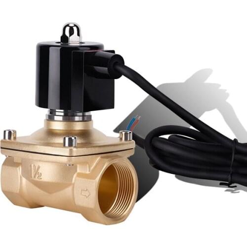 1-1/2" Normally Closed Brass IP68 Waterproof Fountain Solenoid Valve 110V 24V 12V 24v Solenoid Valve For Underwater